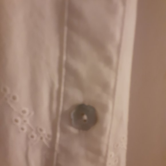 Blouse, White Eyelet, Koret, size 20, 3/4 sleeve - Picture 4 of 6
